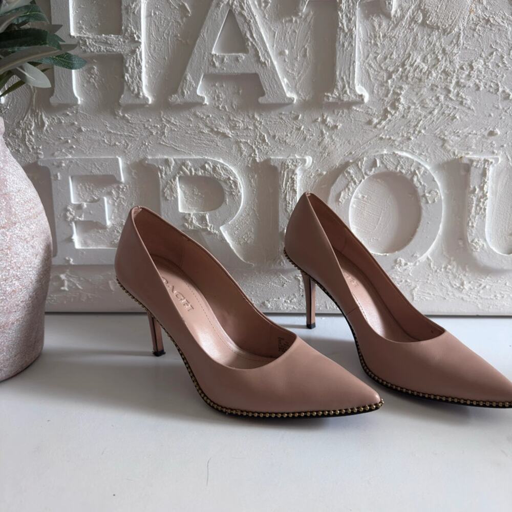 Coach Women's Waverly Leather Pump High Heel Shoes - Picture 3 of 15